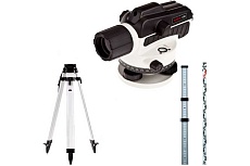 Комплект ADA : нивелир Ruber 32 + рейка STAFF 3 + штатив на клипсах Light А00121_К1