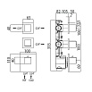 Скрытая часть смесителя Bossini Oki/Cube Z030203000 термостат, на 3 выхода с девиатором