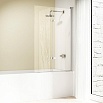 Шторка для ванны Huppe Design Elegance 120x150 R матовое серебро/прозрачная