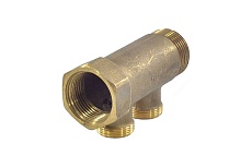 Коллектор латунный Giacomini 1" м/р, 2 выхода, база 16 мм, н/р, 35 мм R580CY042 027-4864