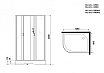 Душевая кабина Niagara NG 3312-14RBKG 120x80 стекло матовое, без крыши, гидромассаж