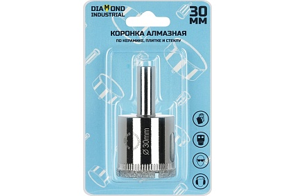 Коронка алмазная по керамике, плитке и стеклу 30 мм Diamond Industrial DIDCBC030
