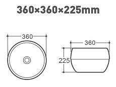 Раковина Art&Max AM3510 36 см белый