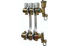 Коллекторная группа Imperial 1x3/4EK- 8 выходов, воздухоспускник, сливной кран Италия 800.08