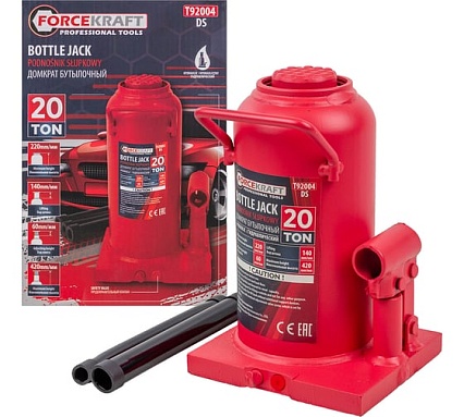 Домкрат бутылочный Forcekraft 20т FK-T92004/DS/(51357)