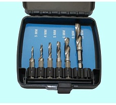 Набор метчиков-сверел CNIC из 6 штук М3-М10 Р6М5 в пласт. футл. хвостовик HEX 1/4&quot; 07106 66908