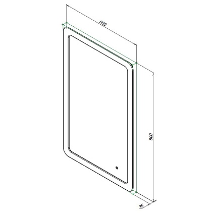 Зеркало Aquanet Ирис 50x80 см с подсветкой, антипар 00326446