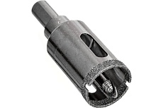 Коронка алмазная по керамике и стеклу 25 мм, с центрирующим сверлом TGS, цилиндрический хвостовик 8 мм TORGWIN T629019