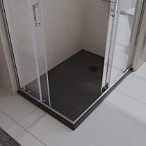 Поддон для душа BelBagno TRAY-MR-UNO-AH-120/90-35-NERO-NO 120x90 черный, накладка черный