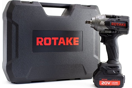 Аккумуляторный ударный гайковерт Rotake 1/2", 1080 нм, 20 В, АКБ 4 Ач 2 шт., в кейсе RC-8803