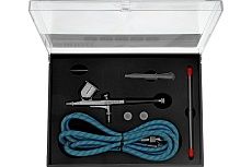 Аэрограф с верхним бачком Denzel ab1, 0.2/0.3/0.5 мм, 7 мл, 9 л/мин 57313