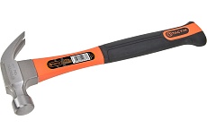 Молоток с гвоздодером TACTIX 340 гр с фибергласовой рукояткой 221003