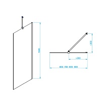 Шторка для ванны RGW Screens SC-150B 70x150 прозрачное, черный 351115007-14