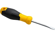 Шлицевая отвертка Deli SL5х75мм DL6350751 Cr-V, магнит, TPR+PP ручка 98345 98348