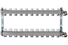 Коллекторная группа из нержавеющей стали ColSys 805R 11 выходов, с отсечными, термостатическими и дренажными клапанами 1805R22511