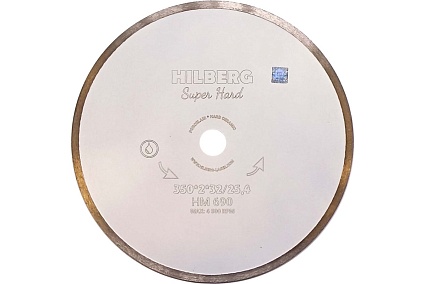 Диск алмазный отрезной Super Hard 350х32/25.4 мм, сплошной Hilberg HM690