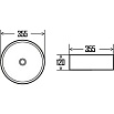 Раковина AQUAme AQM5012 35.5 см белый глянец