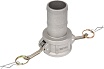 Алюминиевый камлок TITAN LOCK типа С серия EcoLine, розетка с хвостовиком 2" TL200CAL-EL