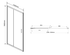 Душевая дверь Vincea Garda 130x190 VDS-1G130CL хром, прозрачная