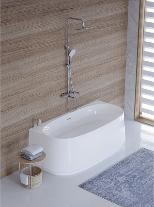 Акриловая ванна Cezares Lux CZR-LUX-WALL-170-80-58 170x80 см белый глянцевый