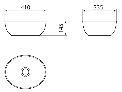 Раковина Point Сатурн PN43902 41 см белый