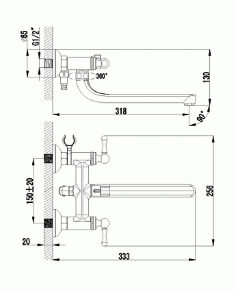 Смеситель универсальный Lemark Plus Balance LM1312C