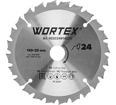 Диск пильный 140x20/16 мм, 24 зуб. по дереву для CCS 1814 Wortex HSS024W14020