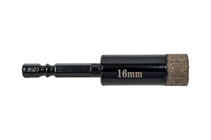 Коронка алмазная по керамограниту 16 мм PROFI 1/4 Skrab 31116