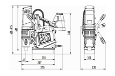 Магнитный сверлильный станок AT-S SU-60R