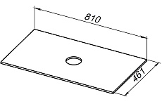 Столешница Allen Brau Reality 80 см graphite structure, 1.32023.GR-S