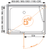 Душевой уголок Cezares VERONA-W-AH-1-120/90-P-Cr-L 120x90 рифленый, хром, L