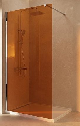 Душевая перегородка Vincea Walk-In VSW-1H900GS 90x200 хром, янтарь