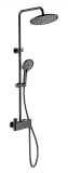 Душевая стойка Wonzon&Woghand Muse Corno WW-B3110-MB термостат, черный матовый