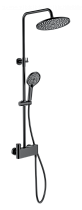 Душевая стойка Wonzon&Woghand Muse Corno WW-B3110-MB термостат, черный матовый