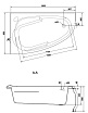 Акриловая ванна Cersanit Joanna 150x95 см L