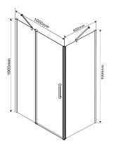 Душевой уголок Vincea Orta VSR-1O 100x90 хром, прозрачный