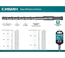 Бур (4х110 мм; SDS-plus) Сибин 29312-110-04