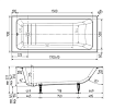 Чугунная ванна Wotte Line 170x70