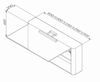 Зеркальный шкаф Am.Pm Awe 115 см венге M15MCX1151VF