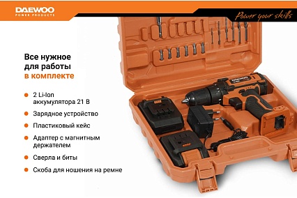 Аккумуляторный дрель-шуруповерт Daewoo DAA 1620 Li DAA 1620Li