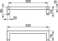 Поручень Keuco Edition 90 Square 19107010000 хром