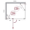 Душевой уголок BelBagno ETNA-AH-12-90/80-C-Cr 90x80 прозрачный, хром