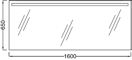 Зеркало Jacob Delafon EB1422-NF 160 см с подсветкой, анти-пар