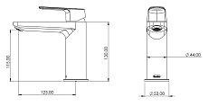 Смеситель для раковины Teska Quars E5616 хром