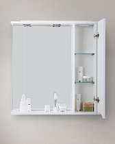 Зеркальный шкаф BelBagno MARINO-SPC-900/750-1A-BL-P-R 90 см, правосторонний, Bianco Lucido