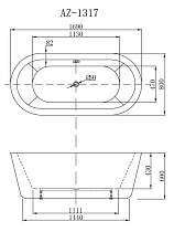 Акриловая ванна Azario Barley AZ1317 170x80
