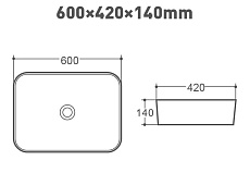 Раковина Art&Max AM310-T 60 см белый