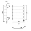 Полотенцесушитель электрический Domoterm Лаура П5 500x700 ER ТЭН справа, хром