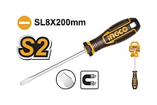 Плоская отвертка Ingco SL8, 200мм HSDSL8200