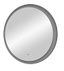 Зеркало Art&Max Napoli AM-Nap-800-DS-F-Grey 80x80 см, с подсветкой, серый матовый
